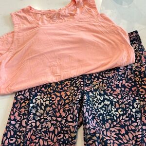 Freely workout set - XL - EUC - worn once or twice - tank top and legging shorts